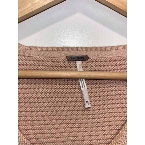 Free People La Brea Chunky V Neck Sweater size XS - Picture 8 of 10